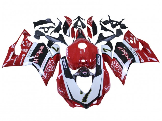 Comprare Carena Moto Ducati 959/1299 2015-2020 - Bianco Rosso Nero Aruba 7