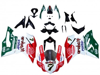 Comprare Carena Moto Ducati 959/1299 2015-2020 - Bianco Rosso Verde Valsir Fiamm 7