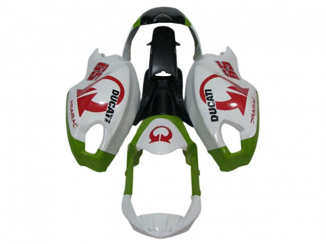 Comprare Carena Moto Ducati Monster 696 796 1100 1100S 2008-2012 - Bianco Verde Rosso Pramac
