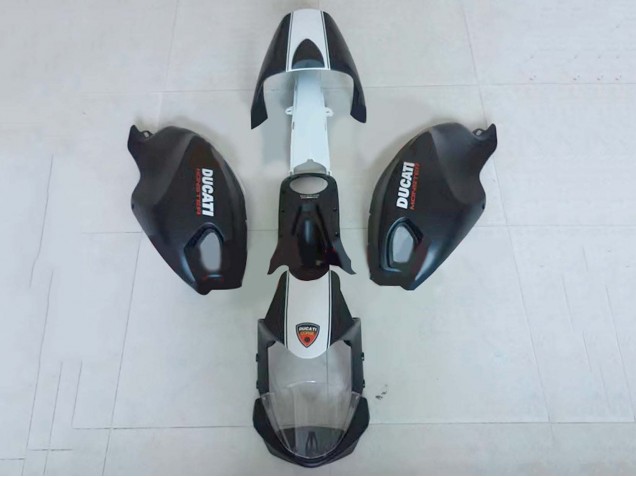 Comprare Carena Moto Ducati Monster 696 796 1100 1100S 2008-2012 - Bianco Nero Opaco