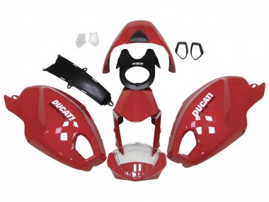 Comprare Carena Moto Ducati Monster 696 796 1100 1100S 2008-2012 - Rosso Bianco