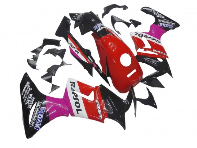 Comprare Carena Moto Honda CBR125R 2002-2006 - Rosa Bianco Rosso Nero Lucido Repsol Michelin