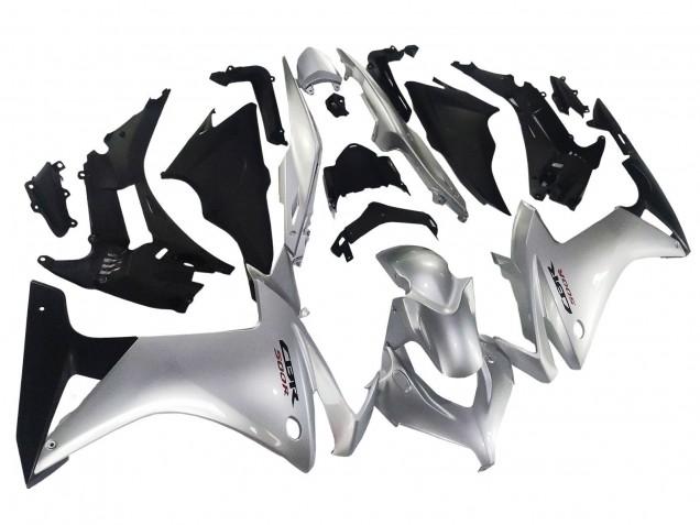 Comprare Carena Moto Honda CBR500R 2013-2015 - Argento Nero Lucido