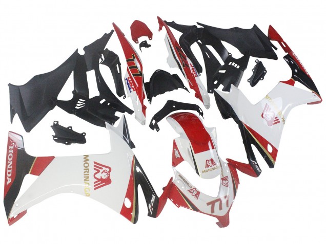 Comprare Carena Moto Honda CBR500R 2013-2015 - Bianco Rosso Verde Nero Lucido Morinage 777