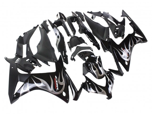 Comprare Carena Moto Honda CBR500R 2013-2015 - Nero Lucido Argento Fiamma