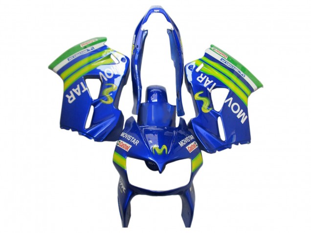 Comprare Carena Moto Honda VFR 800 2002-2013 - Blu Verde Bianco MoviStar Castrol