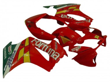 Comprare Carena Moto Honda VFR 800 2002-2013 - Rosso Giallo Verde Fortuna Castrol Valsir 33