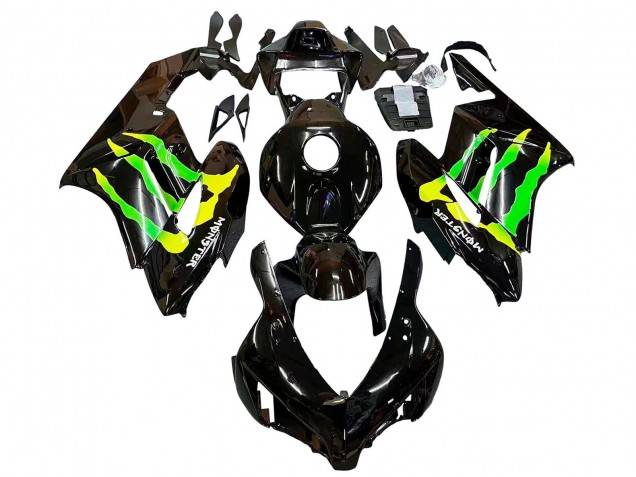 Comprare Carena Moto Honda CBR1000RR 2004-2005 - Nero Lucido Giallo Verde Mostro