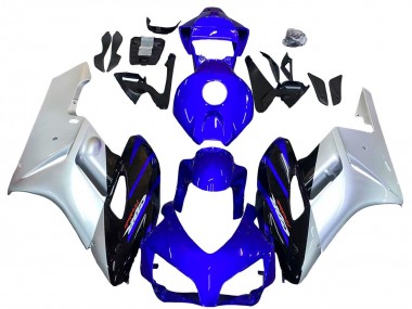 Comprare Carena Moto Honda CBR1000RR 2004-2005 - Argento Blu Nero Lucido