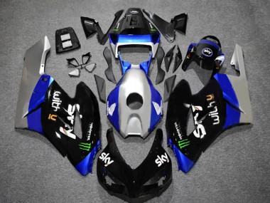 Comprare Carena Moto Honda CBR1000RR 2004-2005 - Argento Blu Nero Lucido Verde Mostro Sky
