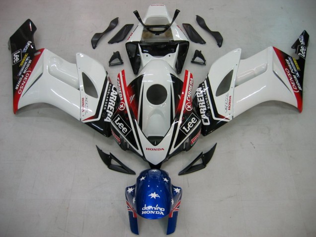 Comprare Carena Moto Honda CBR1000RR 2004-2005 - Bianco Blu Rosso Nero Lucido Stella Carrera Lee