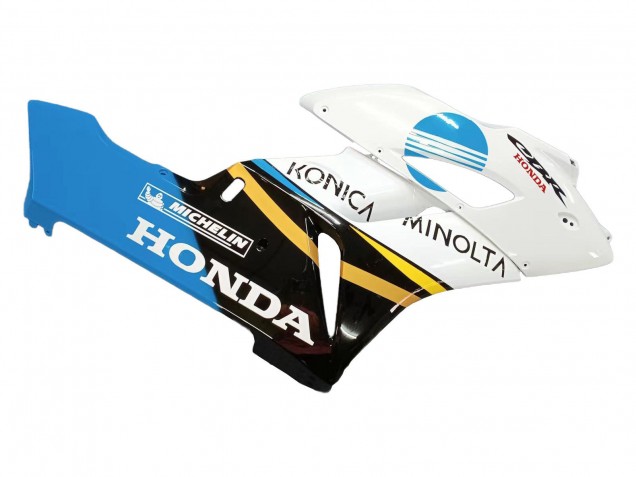 Comprare Carena Moto Honda CBR1000RR 2004-2005 - Bianco Azzurro Chiaro Giallo Nero Konica Minolta