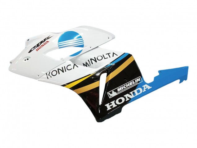 Comprare Carena Moto Honda CBR1000RR 2004-2005 - Bianco Azzurro Chiaro Giallo Nero Konica Minolta