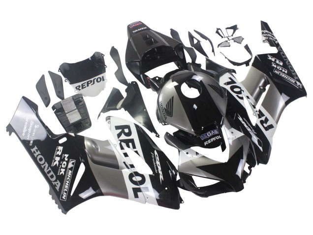 Comprare Kit Carena Moto Honda CBR1000RR 2004-2005 - Argento Bianco Nero Lucido Repsol