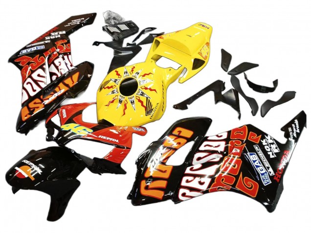 Comprare Carena Moto Honda CBR1000RR 2004-2005 - Giallo Arancia Nero Lucido Repsol Rossi 46