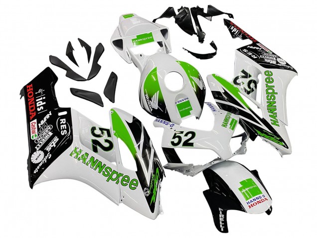 Comprare Carena Moto Honda CBR1000RR 2004-2005 - Bianco Verde Nero Lucido Hannspree 52