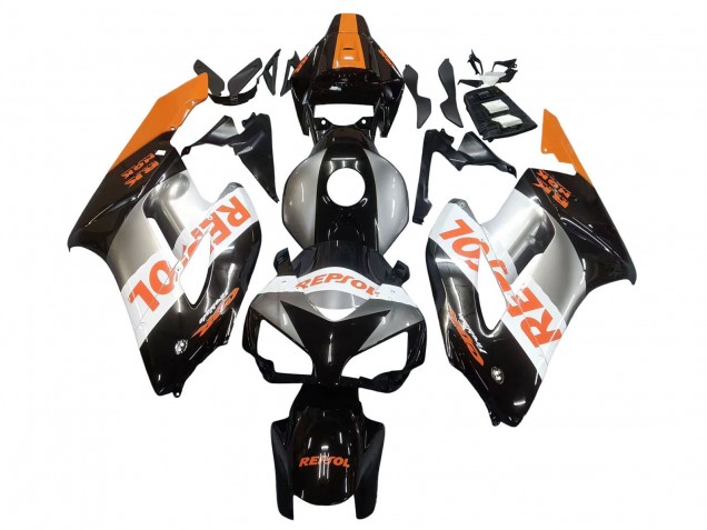 Comprare Carena Moto Honda CBR1000RR 2004-2005 - Arancia Argento Nero Lucido Repsol