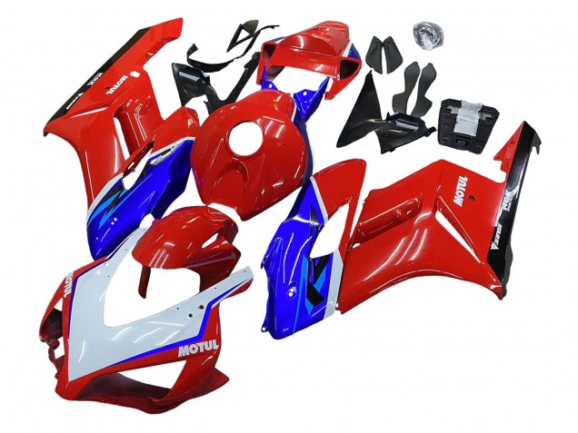 Comprare Carena Moto Honda CBR1000RR 2004-2005 - Rosso Blu Bianco Nero Motul