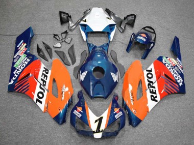 Comprare Carena Moto Honda CBR1000RR 2004-2005 - Arancia Bianco Rosso Blu Repsol