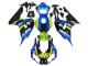Comprare Carena Moto Honda CBR1000RR 2006-2007 - Blu Fluorescent Verde Nero Lucido Squalo 46