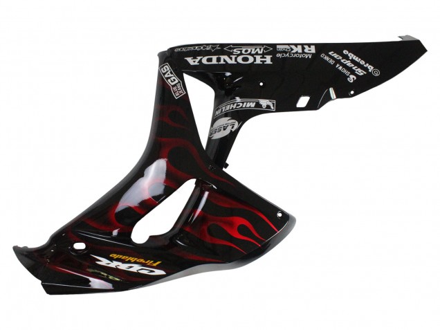 Comprare Carena Moto Honda CBR1000RR 2006-2007 - Nero Lucido Giallo Rosso Fiamma