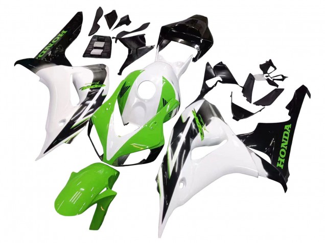 Comprare Carena Moto Honda CBR1000RR 2006-2007 - Bianco Verde Nero Lucido