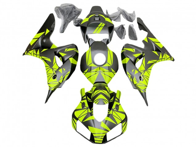 Comprare Carena Moto Honda CBR1000RR 2006-2007 - Fluorescent Verde Nero Opaco