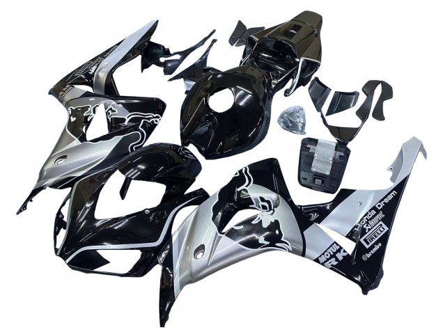 Comprare Carena Moto Honda CBR1000RR 2006-2007 - Argento Nero Lucido Red Bull