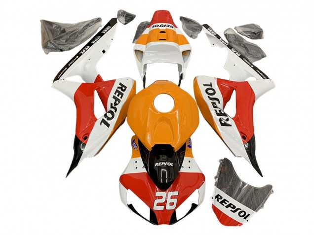 Comprare Carena Moto Honda CBR1000RR 2006-2007 - Arancia Bianco Rosso Nero Lucido Repsol 26