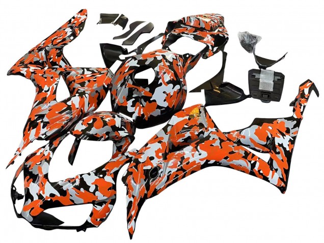 Comprare Carena Moto Honda CBR1000RR 2006-2007 - Nero Arancia Argento Camouflage