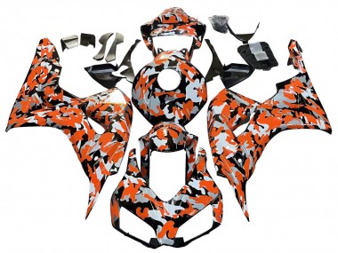 Comprare Carena Moto Honda CBR1000RR 2006-2007 - Nero Arancia Argento Camouflage