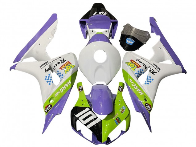 Comprare Carena Moto Honda CBR1000RR 2006-2007 - Bianco Viola Verde Nero Lucido