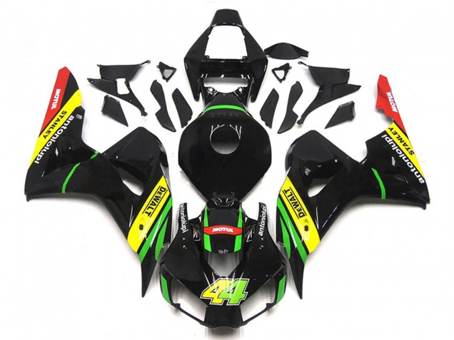 Comprare Carena Moto Honda CBR1000RR 2006-2007 - Nero Lucido Giallo Verde Rosso Motul 44
