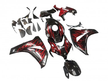 Comprare Carena Moto Honda CBR1000RR 2008-2011 - Nero Lucido Rosso Fiamma