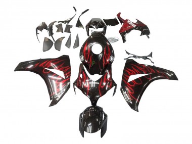 Comprare Carena Moto Honda CBR1000RR 2008-2011 - Nero Lucido Rosso Fiamma