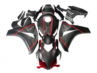 Comprare Carena Moto Honda CBR1000RR 2008-2011 - Nero Fibra di Carbonio Rosso