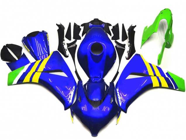 Comprare Carena Moto Honda CBR1000RR 2008-2011 - Blu Giallo Bianco Verde
