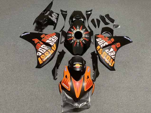Comprare Carena Moto Honda CBR1000RR 2008-2011 - Nero Opaco Arancia Repsol Rossi
