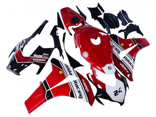 Comprare Carena Moto Honda CBR1000RR 2008-2011 - Bianco Rosso Nero Lucido Corsa 24