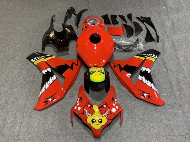 Comprare Carena Moto Honda CBR1000RR 2008-2011 - Rosso Giallo Nero Lucido Squalo