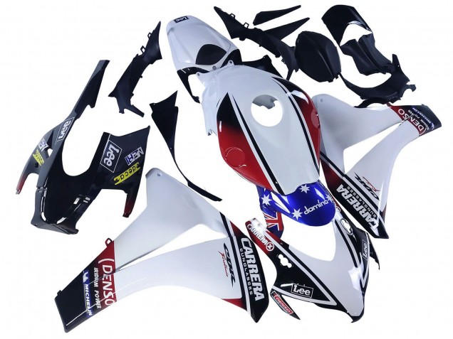 Comprare Carena Moto Honda CBR1000RR 2008-2011 - Bianco Rosso Blu Nero Stella Lee Carrera
