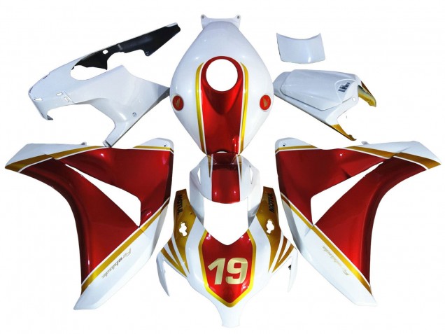 Comprare Carena Moto Honda CBR1000RR 2008-2011 - Bianco Rosso Oro 19