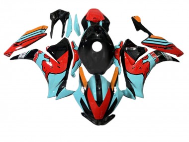 Comprare Carena Moto Honda CBR1000RR 2012-2016 - Rosso Azzurro Chiaro Nero Lucido