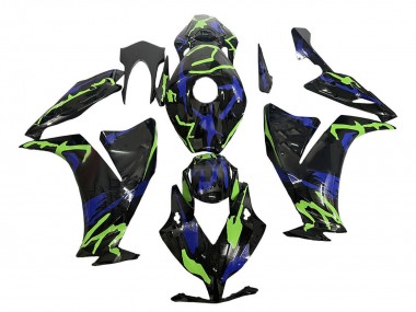 Comprare Carena Moto Honda CBR1000RR 2012-2016 - Verde Blu Nero Lucido