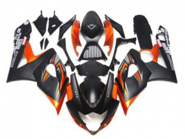 Comprare Carena Moto Suzuki GSXR 1000 2005-2006 - Nero Lucido Nero Opaco Nero Arancia