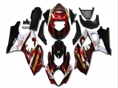 Comprare Carena Moto Suzuki GSXR 1000 2007-2008 - Rosso Bianco Nero Corona