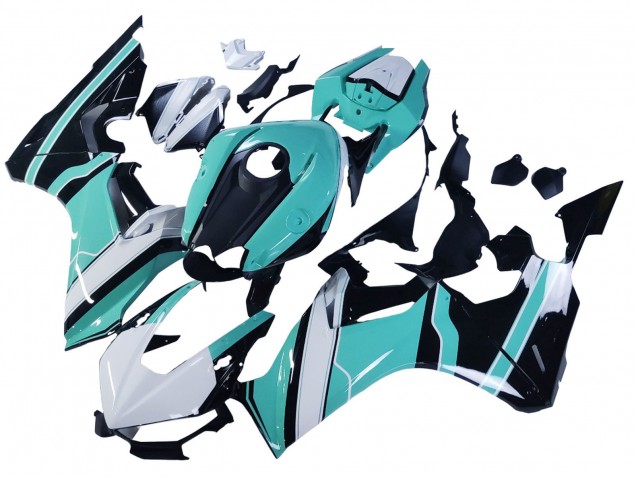 Comprare Carena Moto Honda CBR1000RR 2017-2023 - Bianco Azzurro Chiaro Nero Lucido