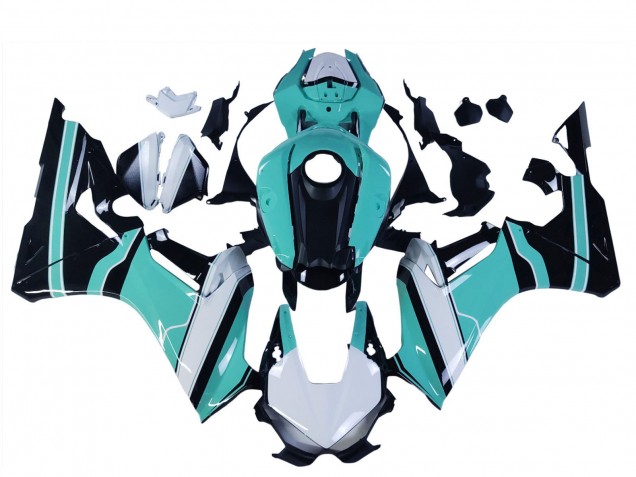Comprare Carena Moto Honda CBR1000RR 2017-2023 - Bianco Azzurro Chiaro Nero Lucido
