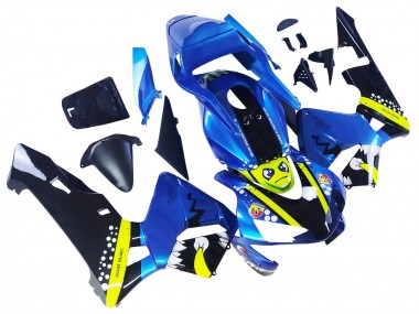 Comprare Carena Moto Honda CBR600RR 2003-2004 - Blu Neon Giallo Nero Lucido Squalo