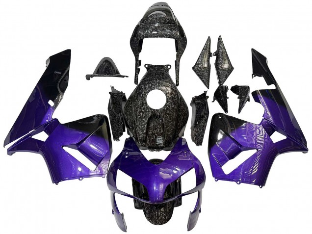 Comprare Carena Moto Honda CBR600RR 2003-2004 - Viola Nero Forgiato Fibra di Carbonio